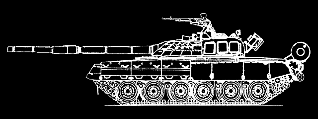 T-80U(M) line drawing